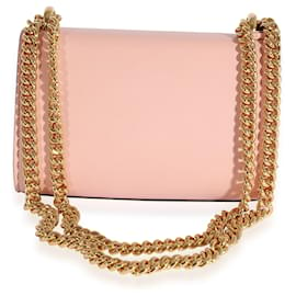 Gucci-Bolsa Gucci Crystal Star rosa de couro de bezerro pequena com cadeado-Rosa