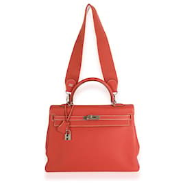 Hermès-Hermès Blush Clémence Retourne Kelly 35 PHW-Rose