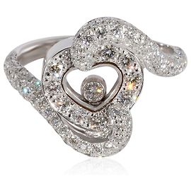 Chopard Happy Diamant-Herzring in 18K Weißgold 0.86 ctw Andere