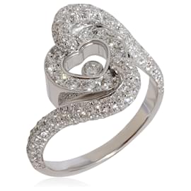 Chopard-Anel de coração de diamante feliz Chopard em 18K ouro branco 0.86 ctw-Outro