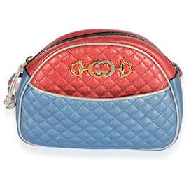 Gucci-Gucci Metallic Blue & Multicolor Nappa Trapuntata Shoulder Bag-Other