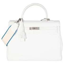 Hermès-Hermes White Togo Retourne Kelly 35-Bianco