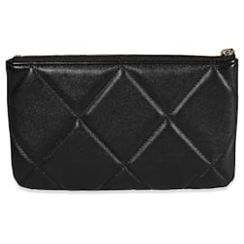 Chanel-Chanel Black Lambskin Quilted Chanel 19 O Case-Black
