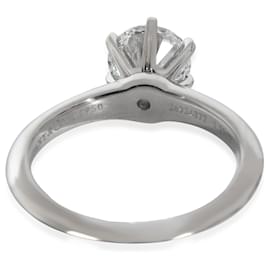 Tiffany & Co-TIFFANY & CO. Anello di fidanzamento con diamante in platino E VS2 1.29 ctw-Altro