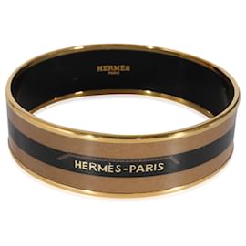 Hermès-Bracelet large imprimé à boucle en émail Hermès 67-Autre