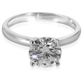 Autre Marque-Round Cut Engagement Ring in Platinum D SI1 1.51 ctw-Other