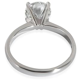 Autre Marque-Round Cut Engagement Ring in Platinum D SI1 1.51 ctw-Other