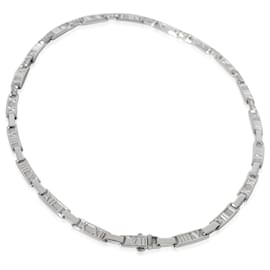 Tiffany & Co-TIFFANY & CO. Atlas Diamond Collar Necklace in 18K white gold 1.5 ctw-Other