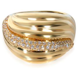 David Yurman Sculpted Cable Dome Ring in 18k yellow gold 0.49 ctw Other