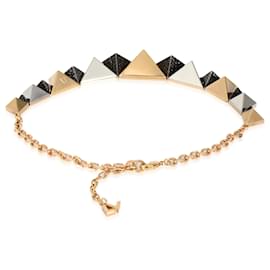 Louis Vuitton-Collar de tuerca con forma de pirámide en tono dorado de Louis Vuitton-Otro