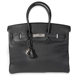 Hermès-Hermes Black Togo Birkin 35 PHW-Nero