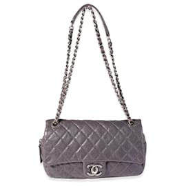 Chanel-Chanel Purple Quilted Caviar Easy Flap Bag-Lila