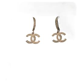 Chanel-Boucles d'oreilles-Bijouterie dorée