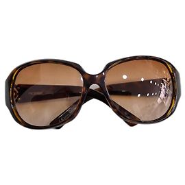 Óculos de sol oversize Boucheron castanhos de plástico Marrom