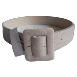 Weekend Max Mara Real leather belt MAX MARA WEEKEND White
