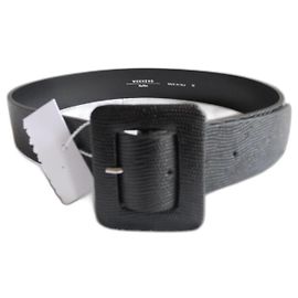 Weekend Max Mara Ceinture en cuir véritable MAX MARA WEEKEND. Noir