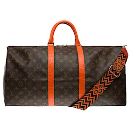 Louis Vuitton-LOUIS VUITTON Keepall Tasche aus braunem Canvas - 101746-Braun