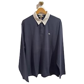 Burberry-Camisetas BURBERRY.Algodão XL Internacional-Azul
