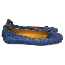 BALENCIAGA Ballerine T.EU 37 Pelle Blu