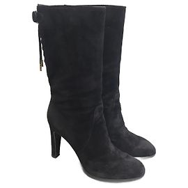 SERGIO ROSSI Boots T.EU 37 Suede Black