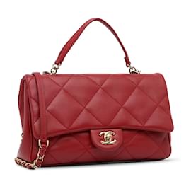 Chanel-CHANEL BolsasCouro-Vermelho