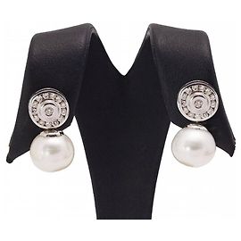 Autre Marque Brincos em Ouro, diamantes e pérolas. Prata