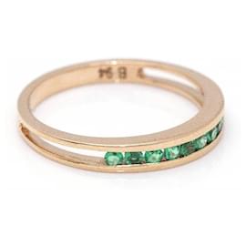 Autre Marque-Emerald Wedding Ring-Golden,Green