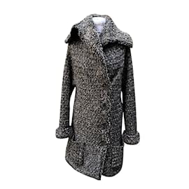 Chanel-Cappotto cardigan lungo in misto cashmere grigio 40 fr-Grigio