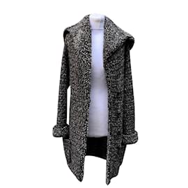 Chanel-Grey Cashmere Blend Long Cardigan Coatigan Size 40 fr-Grey