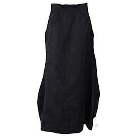 Jil Sander-Jil Sander Maxi Skirt in Black Silk-Black