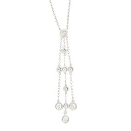 Autre Marque-Platinum Diamond Necklace-Silvery