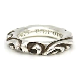 Chrome Hearts-Heart Scroll Silver Ring-Silvery