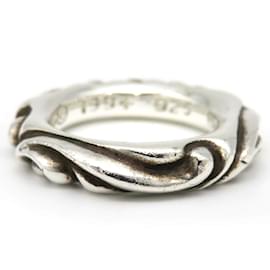 Chrome Hearts-Heart Scroll Silver Ring-Silvery