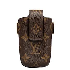 Louis Vuitton-Louis Vuitton Monogram Etui Handyhülle Canvas Sonstiges M63064 in guter Kondition-Braun