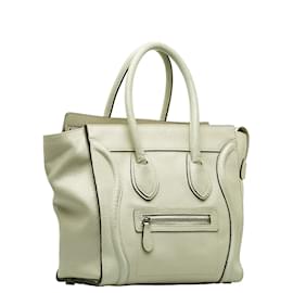 Céline-Gepäcktasche aus Leder-Weiß