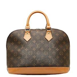 Louis Vuitton-Louis Vuitton Monogram Alma PM  Canvas Handbag M53151 in Good condition-Brown