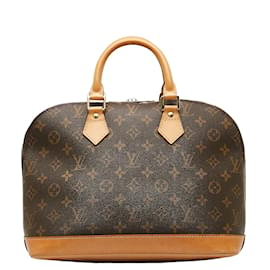 Louis Vuitton-Louis Vuitton Monogram Alma PM Sac à main en toile M53151 en bon état-Marron