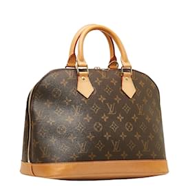 Louis Vuitton-Louis Vuitton Monogram Alma PM  Canvas Handbag M53151 in Good condition-Brown