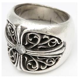 Chrome Hearts-Floral Cross Ring-Silvery