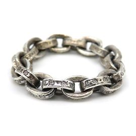 Chrome Hearts Anello a catena di carta Argento