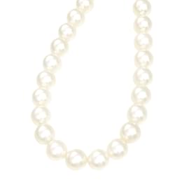 Mikimoto-18K Pearl Necklace --Silvery