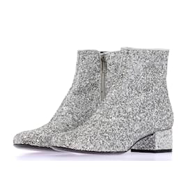 Saint Laurent-SAINT LAURENT  Ankle boots T.eu 37 glitter-Silvery