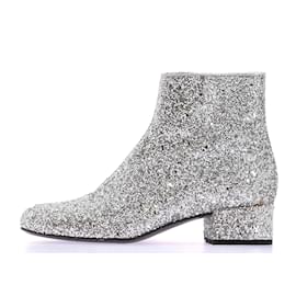 Saint Laurent-SAINT LAURENT  Ankle boots T.eu 37 glitter-Silvery