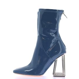 Dior-Botas DIOR T.eu 37 Couro envernizado-Azul