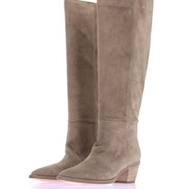 Gianvito Rossi-GIANVITO ROSSI Botas T.UE 37 ante-Castaño