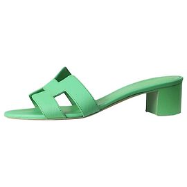 Hermès Sandales à talons Oran vertes - taille EU 38 Vert