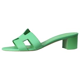 Hermès-Sandálias de salto verde Oran - tamanho UE 38-Verde