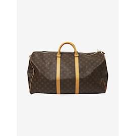 Louis Vuitton-2002 Brown Monogram Keepall 55 bag-Brown