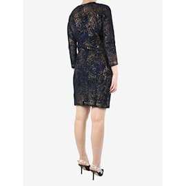 Chanel-Robe en tricot de cachemire métallisé bleu - taille UK 8-Bleu