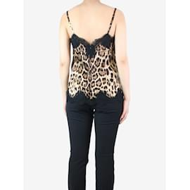 Dolce & Gabbana-Haut imprimé léopard sans manches Animal Print - taille UK 12-Autre